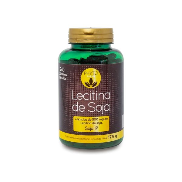 phyto farma lecitina de soja granulada 450g - delaUz