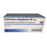 Ratiopharm Cetirizina 10mg 20 Comprimidos