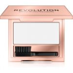 Makeup Revolution Glossy Brow Cera de Fixação Sobrancelhas com Escova Tom Dark 5g