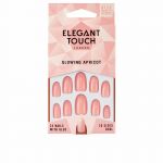 Elegant Touch Polished Colour 24 Nails With Glue Oval Glowing Apricot