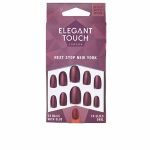 Elegant Touch Polished Colour 24 Nails With Glue Oval Next Stop New York