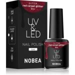 Nobea UV & LED Verniz de Gel Brilhante Tom Red Carpet Glitter 26 6ml