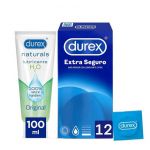 Durex Pack Preservativos Extra Safe 12 Unidades + Lubrificante Natural 100ml