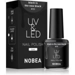 Nobea UV & LED Verniz de Gel Brilhante Tom Black Is The New Black 30 6ml