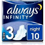 Always Infinity Night Size 3 Pensos Higiénicos para a Noite 10 Unidades