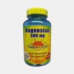 Nature's Life Magnésio 500mg com Vitamina B6 5mg 100 Cápsulas