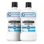 Listerine Advanced White Mild Taste Elixir com Efeito Branqueador 2x1000ml