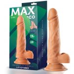 Max & Co Zane Dildo Realista com Testículos Natural 7,6 19.5 cm