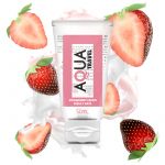 Aqua Travel Lubricante Base Agua Morango e Nata 50ml D-230595
