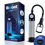 Boost Pump Bomba Manual com Medidor para Ele Pénis PSX03 Transparente BO-078