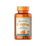 Puritan's Pride Vitamina C-1000mg com Bioflavonóides e Rosa Mosqueta 100 Cápsulas