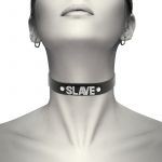 Coquette Hand Crafted Choker Vegan Leather Slave D-229290