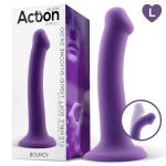 Action Bouncy Dildo Silicone Flexible Hiper Flexible 7.5 19 cm Tamanho L Púrpura Ac