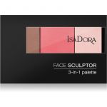 Isadora Face Sculptor 3-in-1 Palette Iluminador e Paleta Bronzeadora Tom 63 Mauve Classis 12g