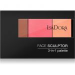Isadora Face Sculptor 3-in-1 Palette Iluminador e Paleta Bronzeadora Tom 64 Intense Peach 12g