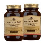 Solgar Pacote de Vitamina B12 Mastigável/sublingual 2x250 Comprimidos de 1000 Mg