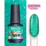 Inocos Verniz Gel Festival Verão Verde Glitter Funk 15ml