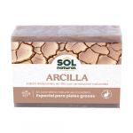 Sol Natural Sabonete em Pastilha de Argila para o Acne 100 g