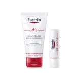 Eucerin pH5 Creme de Mãos Pele Sensível 75ml + Stick Labial Lip Active 4.9g