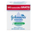 Johnson & Johnson Baby Cotonetes Algodão 100% Palitos Papel 200 Unidades