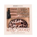 Magic Studio Wild Safari Savage 4 Piece Brush Set Coffret