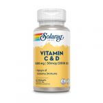 Solaray Vitamina C 1000mg + Vitamina D 2000UI 60 Cápsulas