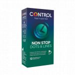 Control Preservativos Non Stop Dots and Lines 12 Unidades
