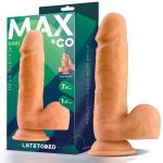 Max & Co Dimi Dildo Realista com Testículos 7.9 Natural Mx