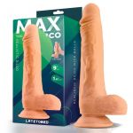 Max & Co Tod Dildo Realista com Testículos 9 Natural Mx
