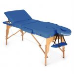 Klarfit Mt 500 Mesa de Massagem 210cm 200kg Acolchoada Dobrável Azul Azul