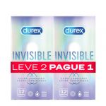 Durex Invisible Extra Lubrificado Preservativos 24 Unidades