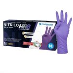 Luvas Nitrilo sem Pó Alto Risco Cano Longo Tamanho M 50 Unidade - FT-CU-GDNIT-AZ-HR08 M