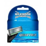 Wilkinson Sword Quattro, Cargador de 4 Lâmina Barbear Masculinas com Cuatro Hojas 7008094R