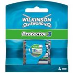 Wilkinson Sword Protector 3, Cargador 4 Lâmina de afeitar masculinas de 3 Lâminas com Tecnología de Hilos Protectores 70051310