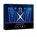 Posseidon Galaxy Lote Eau de Toilette Spray 150ml + Loção Pós-Barba 150ml + Gel de Banho 150ml (Original)