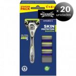 Wilkinson Pack de 20 Unidades. Sword Skin Protection Sensitive, Maquinilla Barbear Hydro 5 Sensitive + 4 Recambios de Lâminas de 5 Lâminas