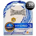 Wilkinson Pack de 20 Unidades. Sword Hydro 3, Recambio de 4 Lâminas de Barbear de 3 Lâminas