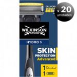 Wilkinson Pack de 20 Unidades. Sword Hydro 5 Skin Protection Advanced, Maquinilla Barbear + Recambio Lâminas Barbear de 5 Lâminas