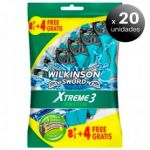 Wilkinson Pack de 20 Unidades. Sword Xtreme 3 Sensitive, Pack de 8 + 4 Maquinillas Desechables com Lâmina Flexible de 3 Lâminas