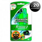 Wilkinson Pack de 20 Unidades. Sword Xtreme3 Maquinillas de Barbear Desechables para Pieles Sensibles, 4 Unidades