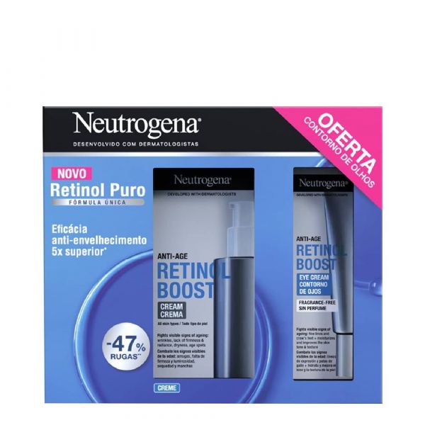 Neutrogena Retinol Boost Creme 50ml Contorno De Olhos 15ml Coffret Kuantokusta 6073