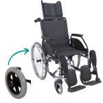 Orthos XXI Cadeira de Rodas Celta Cama Largura Assento: 50 cm Roda Traseira: Pneumática (Enchida com ar) Versão: Roda Pequena (Trânsito)