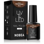 Nobea UV & led Nail Polish Verniz para Unhas de Gel com Lampadas UV/LED Brilhante Tom Cocoa Brown #42 6ml