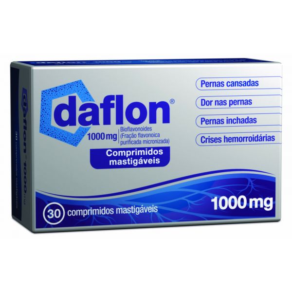Daflon 1000 Diosmina 900mg Hesperidina 100mg - Caja de 18 sachets
