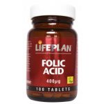 Lifeplan Folic Acid 400ug 100 comprimidos
