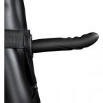 Shots Toys Strap On Ouch! Hollow Strap-On Textured Curved Metallic Cinzento Preto - EP272595GN