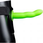 Shots Toys Strap On Ouch! Hollow Strap-On Curved Verde Neon - EP272600GN