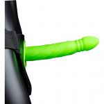 Shots Toys Strap On Ouch! Hollow Strap-On Twisted Metallic Verde - EP272592GN
