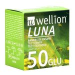 Wellion Tiras Teste de Glicose para Medidor Luna 50 Unidades