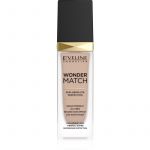 Eveline Cosmetics Wonder Match Base Líquida Duradoura com Ácido Hialurónico Tom 35 Sunny Beige 30ml